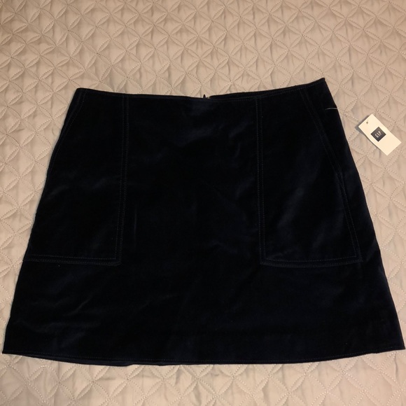 GAP navy velvet skirt - Picture 1 of 6